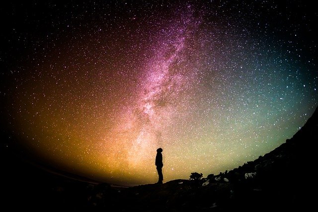 notte con via lattea